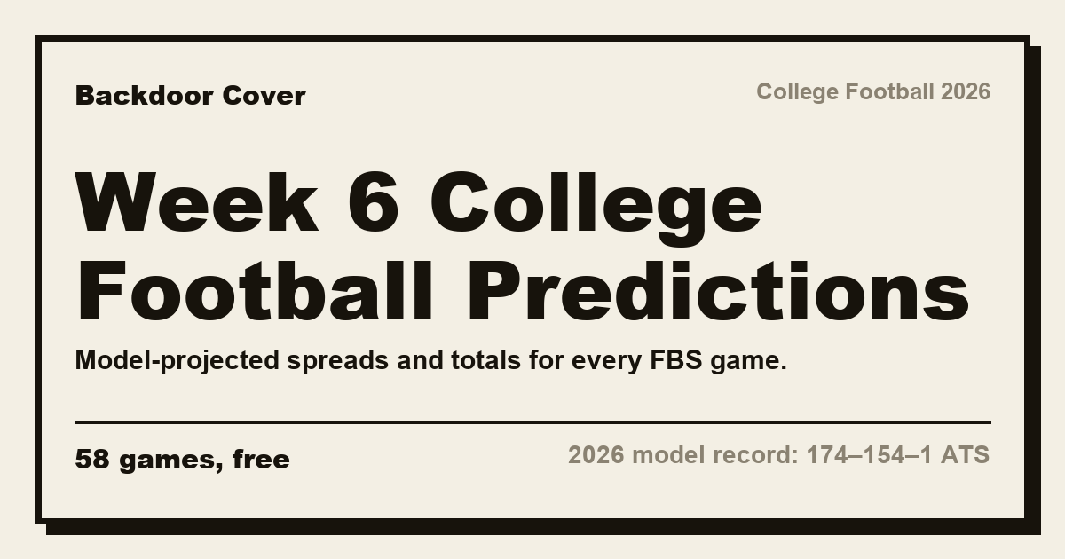 Week 6 College Football Predictions & Picks